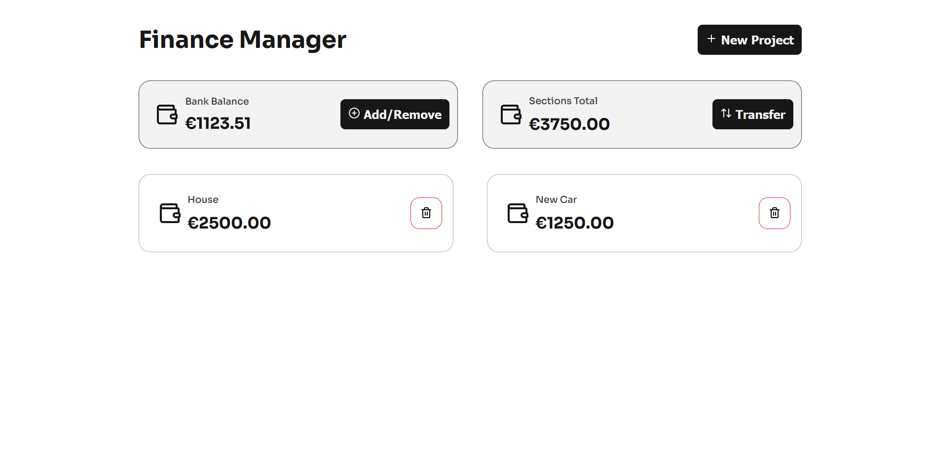 Finance Manager Showcase