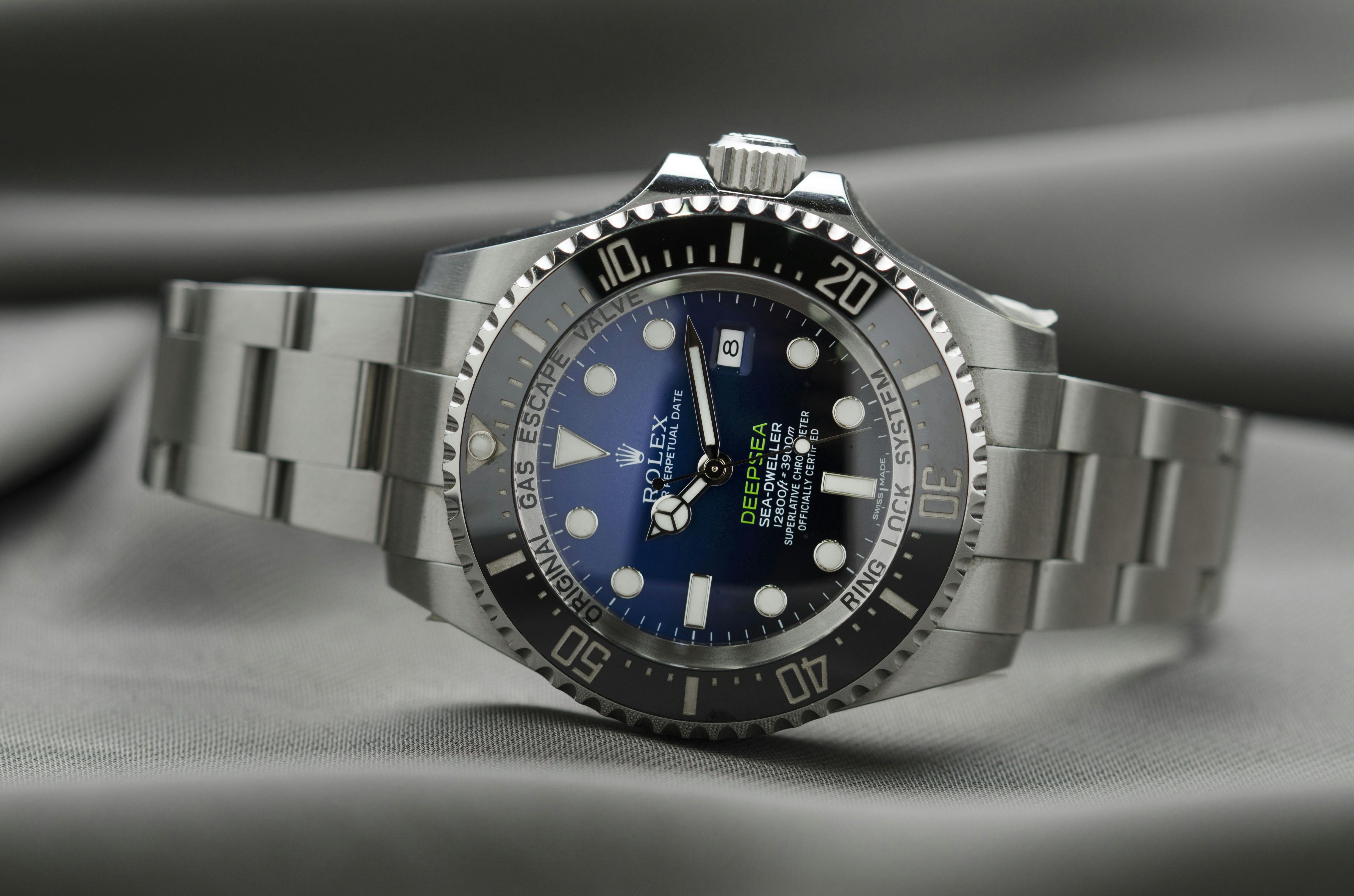 Watch laying sideways